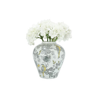 Decoargive Jar White And Bird Pattern 23 *23 * 25 cm