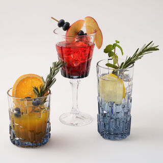 La Mesa Glass Tumbler Set 4Pcs 300Ml, Blue