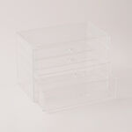 هومز منظم مستحضرات تجميل شفاف مع 4 أدراج 23.6*15.3*17.1سم image number 1