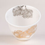 La Mesa white glass and porcelain coffee and tea cups set 21 pcs image number 2