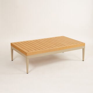 هومز طاولة قهوة ألومنيوم، بيج 120*70*26 سم