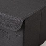 Homez Clothes Organizer Storage Box Polyester, Black 43*28*25Cm image number 3