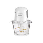 Sencor glass white food chopper 500W, quad blades image number 0