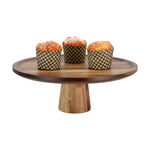 Alberto Acacia Wood Cake Dome With Base 36*13.5cm image number 2