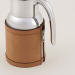 دلتي دلة ستانلس ستيل بلمسة جلد، بني 1 لتر image number 3