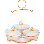 3 Pcs Oval Food Warmer With Stand image number 0