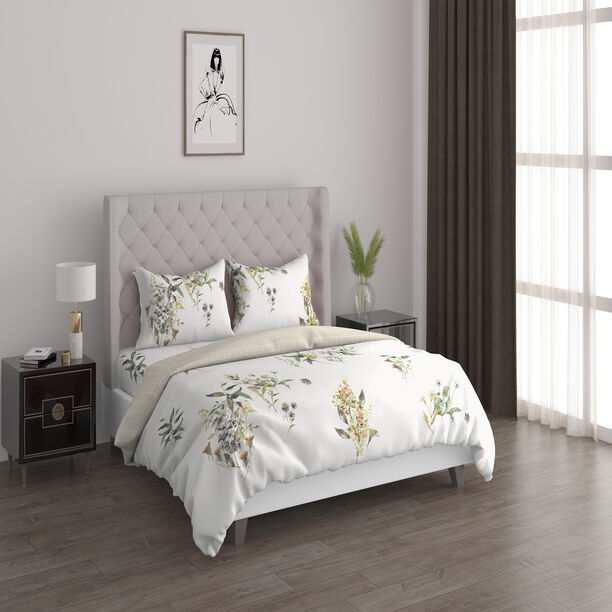 Painterly bunches 3pc comforter king green 220*240 cm image number 0