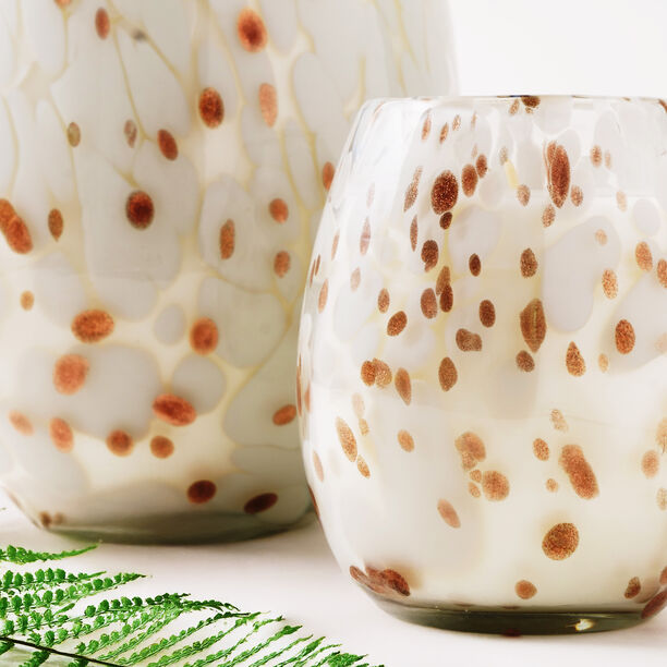 Homez glass jar candle 10*13.75cm, white image number 5
