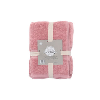 Zero Twist Cotton (2 Pcs Bath Towel Set) 70x130cm Pink