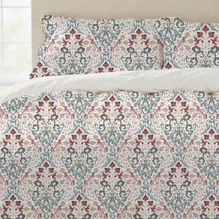 Cottage 6pcs floral damask comforter set king size 220*240cm