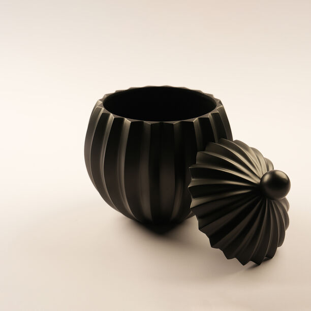 La Mesa Metal Jar 19*19*22Cm, Black image number 1