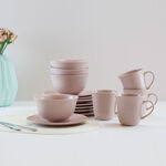 16 Pcs Dinner Set Embossed Stoneware image number 0