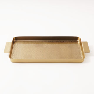 دلتي صينية تقديم معدن 47*21*3سم، ذهبي