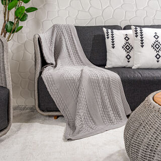  100% Cotton Knitted Throw