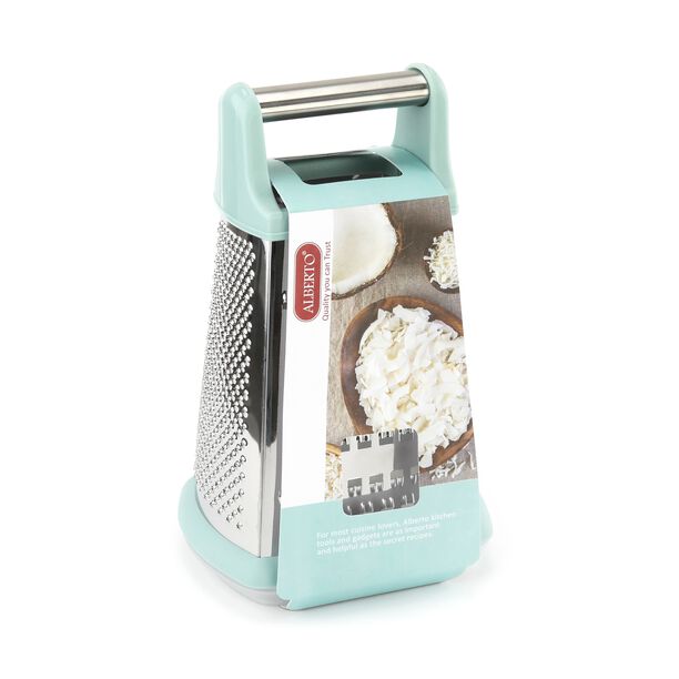Alberto Stainless Steel Grater With 4 Sides L:20Cm Blue Color image number 3