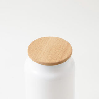 Glass tea jar 1400ml with wooden lid