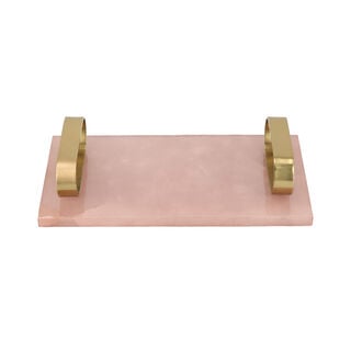Decorative Tray Rose Quartz Premium Stone