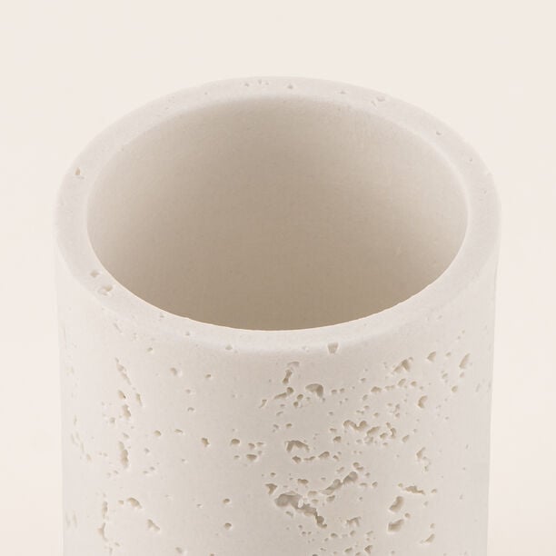 Homez White Polyresin Bathroom Tumbler, 7*7*11 Cm image number 2