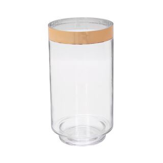 Vase With Gold Rim Clear