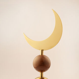 Homez Ramadan Decorative Crescent Design, Gold 17*20*59Cm