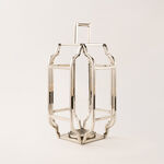 Homez stainless steel silver lantern 23*23*45 cm image number 1