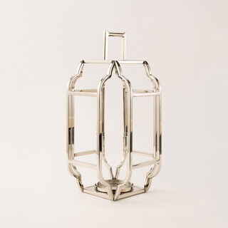 Homez stainless steel silver lantern 23*23*45 cm