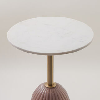Homez marble side table 46*55cm, pink