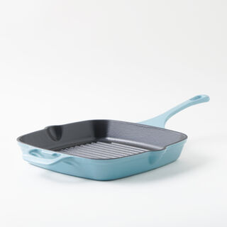 Alberto enameled cast iron square grill pan, blue 50*27*7.7cm