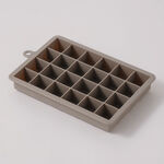 ألبرتو قالب مكعبات ثلج سيليكون 24 مكعب مع غطاء 19.8*12.7*3سم، رمادي image number 1