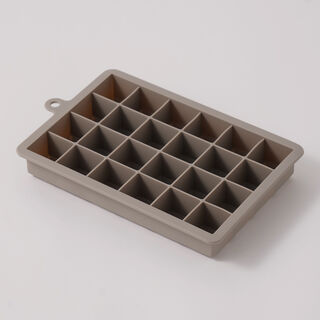 Alberto Grey Silicone Ice Cube Mold 24 Cubes With Cover 19.8*12.7*3Cm