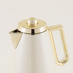 دلتي دلة ستانلس ستيل، فضي مع وردي شفاف 1 لتر image number 1