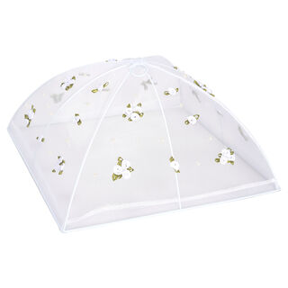 Chef Classics Fold Able White Food Cover With Roses