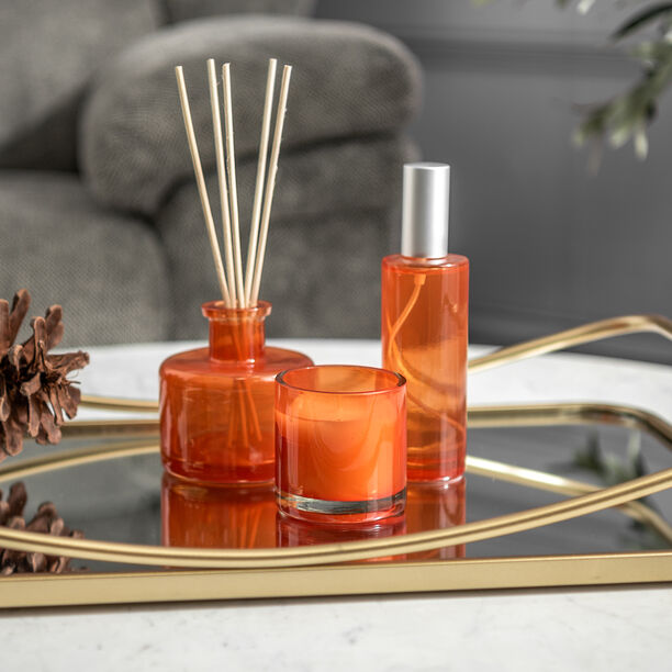 Glass Jar Candle And Diffuser Set Orange And Conifer Fragrance image number 0