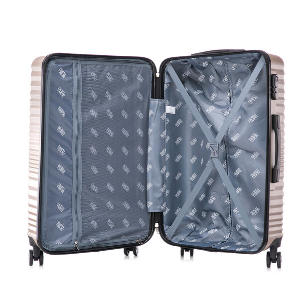 Travel vision durable ABS 4 pcs luggage set, champagne image number 6