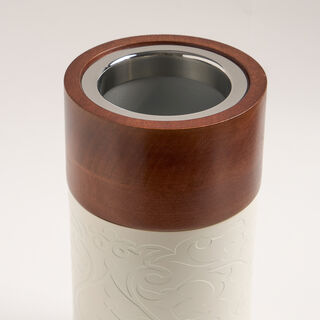 Bahja wood cylindrical vase 12*12*24 cm