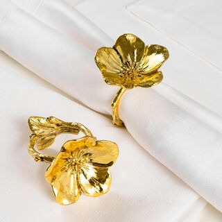 2 Pieces Alloy Napkin Ring Rose Gold