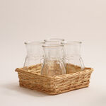 La Mesa 5 pcs glass juice tumblers with wicker base 550 ML image number 0