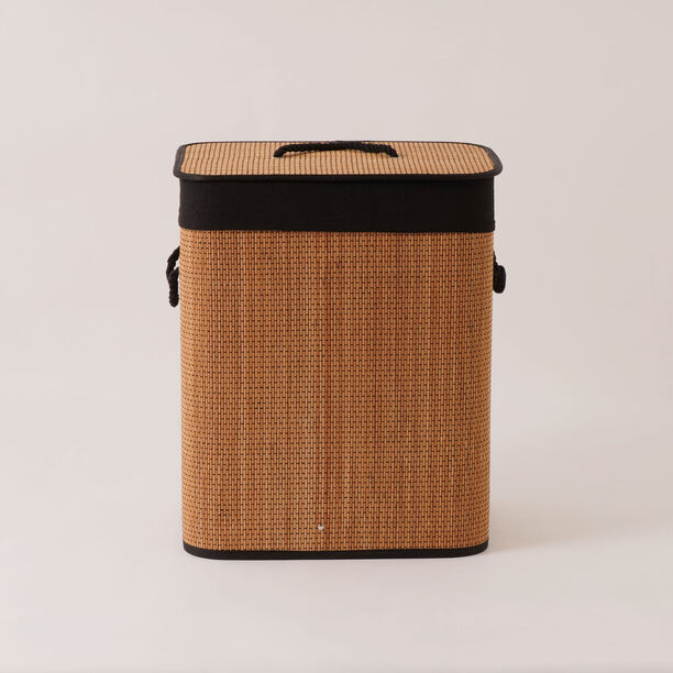 Cottage Bamboo Laundry Hamper With Cotton Rope Handle, Brown 40*30*50 Cm image number 1