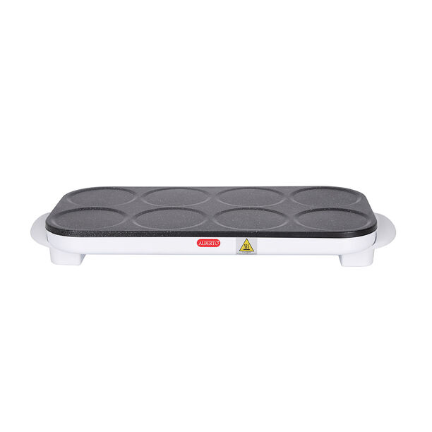 Alberto white/black pan cake maker 1450W, 8 slots image number 0