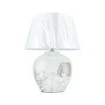 Table Lamp Whte With Flower Design image number 0