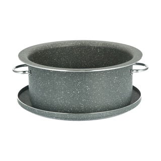 Marble Coating Casserole With Serving Lid Grey