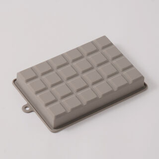 Alberto Grey Silicone Ice Cube Mold 24 Cubes With Cover 19.8*12.7*3Cm