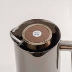 Dallaty 1L black steel vacuum flask with wooden handle image number 2