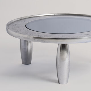 Homez Metal Coffee Table, Silver 93*38 Cm