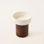 Bahja collection multicolored wood candle holder 12*12*15 cm image number 1