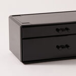 هومز منظم مكياج بلاستيك، أسود 23.8*15.3*10.8 سم image number 2