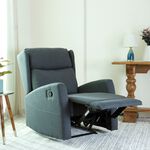 Verona manual recliner chair from Home Canvas, dark grey image number 1