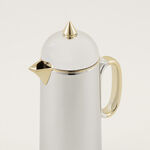 دلتي طقم دلة قطعتين ستانلس ستيل فضي لامع مع شامبين بسعة 1 لتر لكل قطعة image number 2