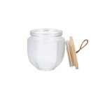 GLASS STORAGE JAR with wooden image number 2