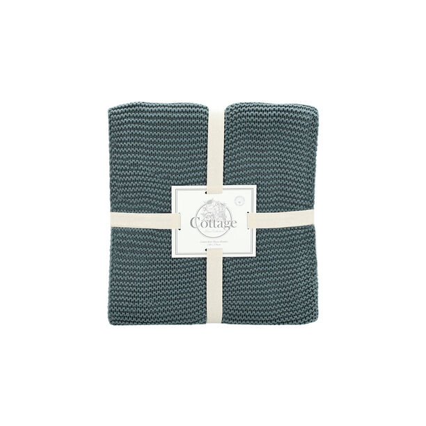 100% Cotton Knitted Throw image number 0